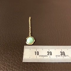瑪瑙 アゲート グリーン チェーン付きの画像