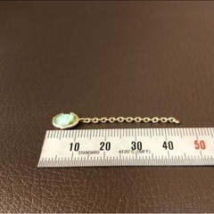 瑪瑙 アゲート グリーン チェーン付きの画像