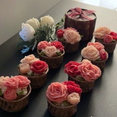 【2/28追加！】あんこのお花「薔薇のカップケーキ」レッスンの画像