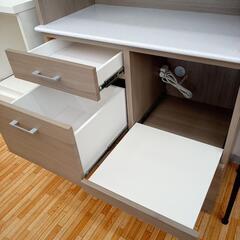 ★ジモティ割あり★ 福山木工　レンジボード　ベージュ系　クリーニング済　YJ1687