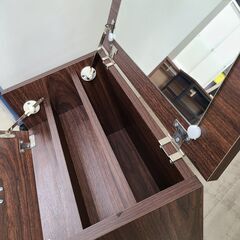 J4365　値下しました！　コンパクトドレッサー　キャスター付き　ブラウン　クリーニング済みの画像