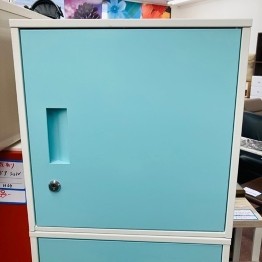 ★大量入荷★ 爆安　キューブBOXロッカー　水色