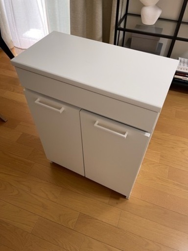 dinos 組立不要 隠せる脱衣カゴ付きサニタリーチェスト カゴ2個 幅60奥行30cm