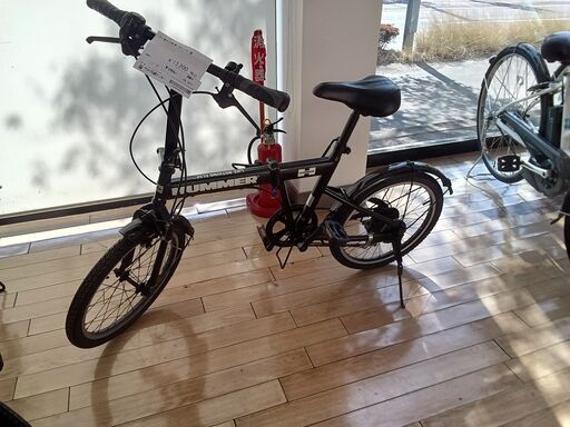 ★ジモティ割あり★ HUMMER 折り畳み自転車 ２０インチ ブラック クリーニング済み TK1671