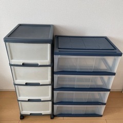 キャスター付き4段収納ボックスの画像