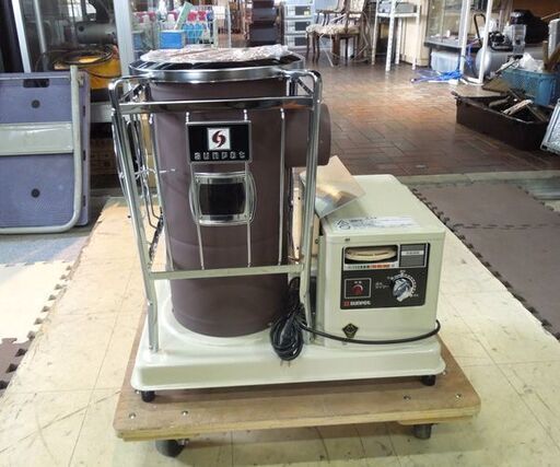 開封未使用保管品 サンポット 石油暖房機 KSH-10BS-K6 I 2015年製 中央設置型 煙突ストーブ 木造16畳/コンクリート26畳 札幌市 新道東店