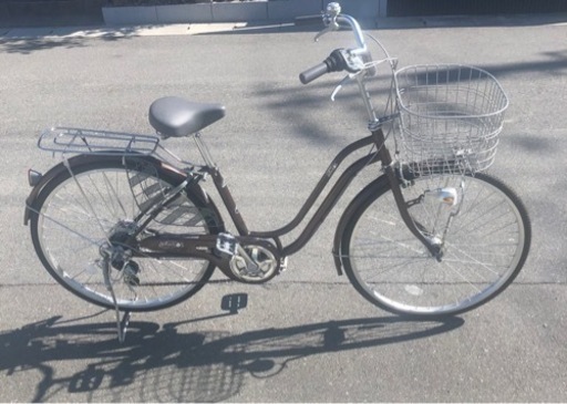 決まりました。26インチ　6段変速　オートライト　自転車　ママチャリ　通勤　通学　少走行