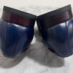 美品 Madras タッセルローファー 日本製 ネイビー 26cmの画像