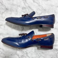 美品 Madras タッセルローファー 日本製 ネイビー 26cmの画像