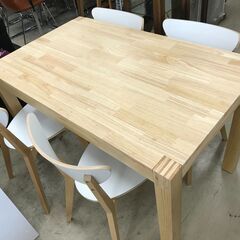 イケア IKEA ダイニングテーブルセット ダイニングテーブル5点セット ダイニング イス4脚 NORDBY ノールドビー アンティーク風 アンティークス 木製 無垢材 北欧 おしゃれ クリーニング済 堺市 石津【ジャングルジャングルサカイ石津店】の画像