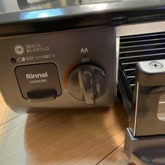リンナイ都市ガス用コンロ　魚焼き未使用　取説ありの画像
