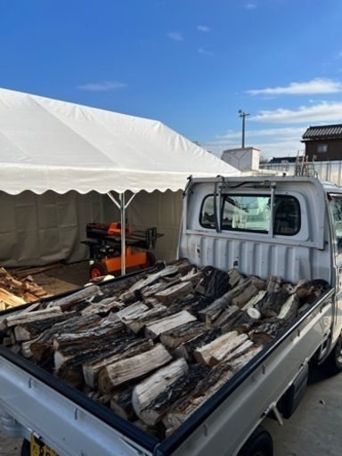 薪 軽トラ1台 ナラ、カシ主体の広葉樹ミックス
