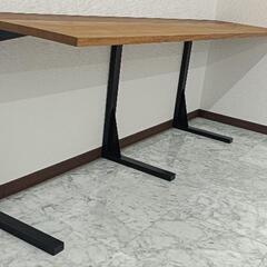 【福岡市内限定】テーブル   脚 3本入り 高さ70cm Ｌ型 テーブル  キッツ スチール 脚の 部品 横幅210cm 奥行 50cm の画像