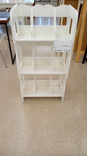 ★ジモティ割あり★  本棚 白 H99×D33×W50 クリーニング済み TJ4253