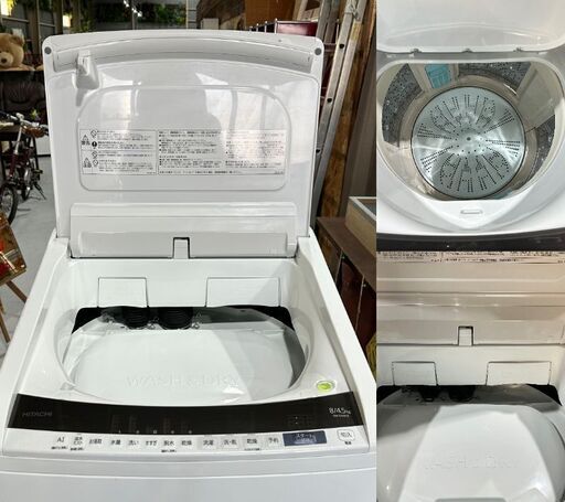 ★HITACHI 日立★ 洗濯機 BW-DV80E 8kg 乾燥4.5kg 2019年 生活家電 新生活 ファミリー 機能いろいろ