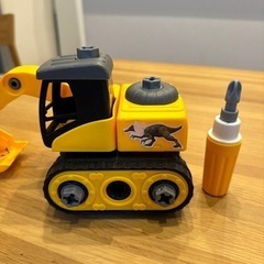 車⑤ ショベルカー 組み立て おもちゃの画像