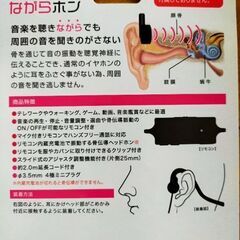 骨伝導 有線ヘッドホン 1回のみ使用の画像