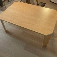【 値下げ！　木製　折りたたみ式　ローテーブル 】
