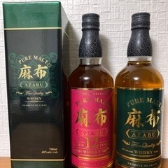 麻布ピュアモルトウィスキー12年&麻布ピュアモルト2本の画像