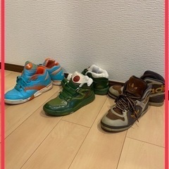 スニーカー ハイカット 3足セット 27 Reebok adidas