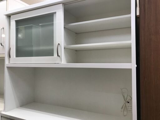 ニトリ コパン120 キッチンボード レンジボード 食器棚 レンジ台 幅120cm おしゃれ シンプル ホワイト 収納キッチン 女性が使いやすい 高さ180cm 新生活 クリーニング済 堺市 石津【ジャングルジャングルサカイ石津店】