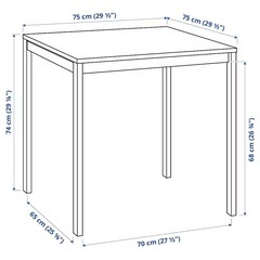 IKEAテーブルと椅子2脚の画像