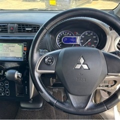 H25年式 三菱 EKカスタム ターボ★支払い総額11.8万円★車検付 即日納車可能  フルセグTV ナビ バックカメラ 社外アルミ スマートキー エアコンバッチリ♪の画像