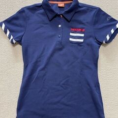 ★USED美品★PUMA プーマ／レディース半袖ポロシャツ／紺ネ...