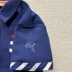 ★USED美品★PUMA プーマ／レディース半袖ポロシャツ／紺ネイビー／テニス・ランニング・ゴルフ／Sサイズの画像