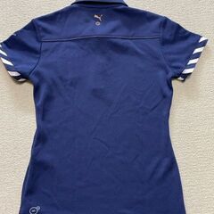 ★USED美品★PUMA プーマ／レディース半袖ポロシャツ／紺ネイビー／テニス・ランニング・ゴルフ／Sサイズの画像