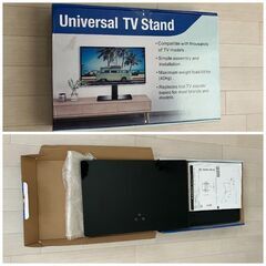壁寄せテレビ スタンド ブラック 小型 ショート 耐荷重40kg 強化ガラス VESA 最大400X400mmの画像