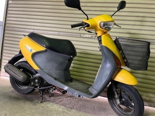 【売約済】実働 BT新品 バリ溝 スズキ CA41A レッツ4  4スト インジェクションバイク 原付 スクーター イエロー