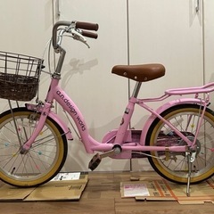 【値下げ】子供 自転車 14インチ 女の子 室内保管 補助輪付きの画像