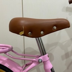 【値下げ】子供 自転車 14インチ 女の子 室内保管 補助輪付きの画像