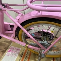 【値下げ】子供 自転車 14インチ 女の子 室内保管 補助輪付きの画像