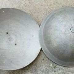 大、アルミ鍋、業務用 大鍋 厨房 店舗 、沖縄シンメーナービ中古　の画像