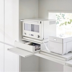 山崎実業　tower  レンジ台　レンジ下収納の画像