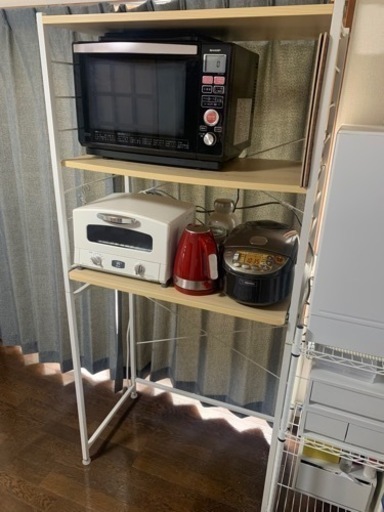ライトウッドキッチン棚(下段棚可動)