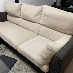 【無料でお譲りします】L字カウチソファー