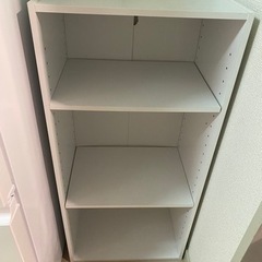 不二貿易　カラーボックス　3段　白色