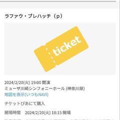 2/20ラファウ・ブレハッチ　川崎コンサートチケット2枚8000円