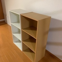 カラーボックス　2つの画像