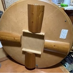 丸いコタツテーブル ちゃぶ台の画像