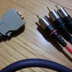 送料無料！ELPA 長さ2メートル　D端子→コンポーネントケーブル　D-201の画像