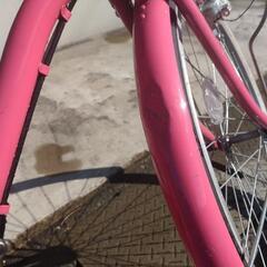 お話中 女の子用変速付き自転車　24インチの画像