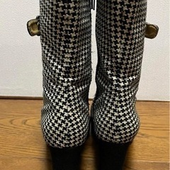 千鳥柄 24.5cm ブーツの画像
