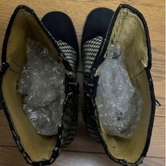 千鳥柄 24.5cm ブーツの画像
