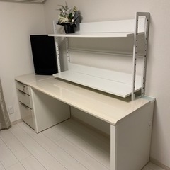 美品　デスク　チェア　サイドチェストの画像