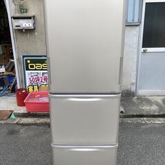 ☆中古￥30,800！SHARP　350㍑3ドア両開き冷蔵庫　家電　2020年製　SJ-W353G-N型　幅60㎝ｘ奥行き67㎝ｘ高さ169㎝　【BB142】