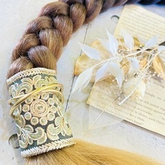 【新品】PH#1 KHB ヘアーカフ　ポニーフック　刺繍リボン　...